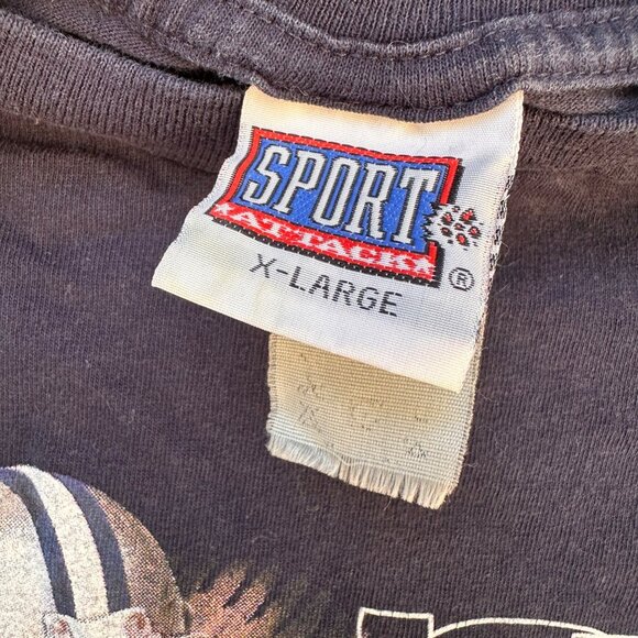 Vintage Sport Attack Dallas Cowboys Troy Aikman Kids X-Large Navy Graphic T-Shir - Picture 2 of 14